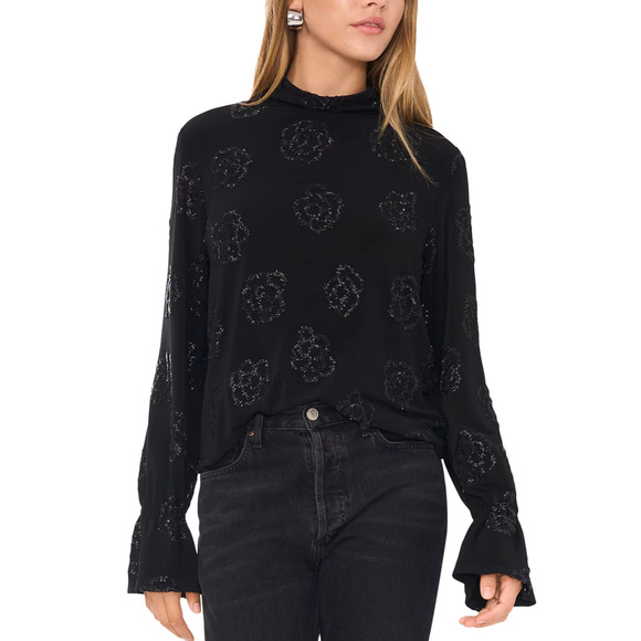 1.STATE Women Open Back Blouse Black Size XXS - Picture 1 of 3